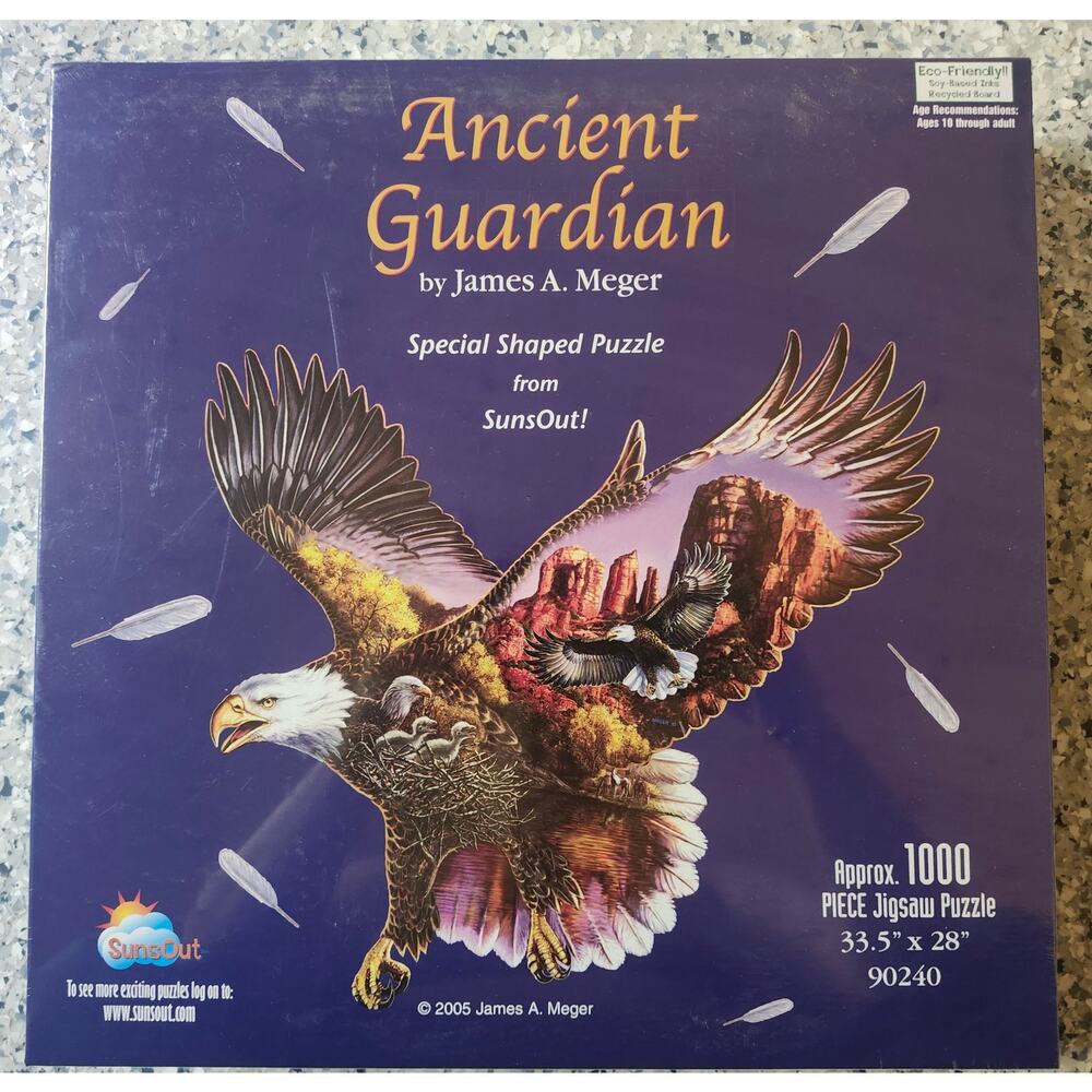 SunsOut Ancient Guardian 1000 Piece Shaped Jigsaw Puzzle James Meger NEW Sealed